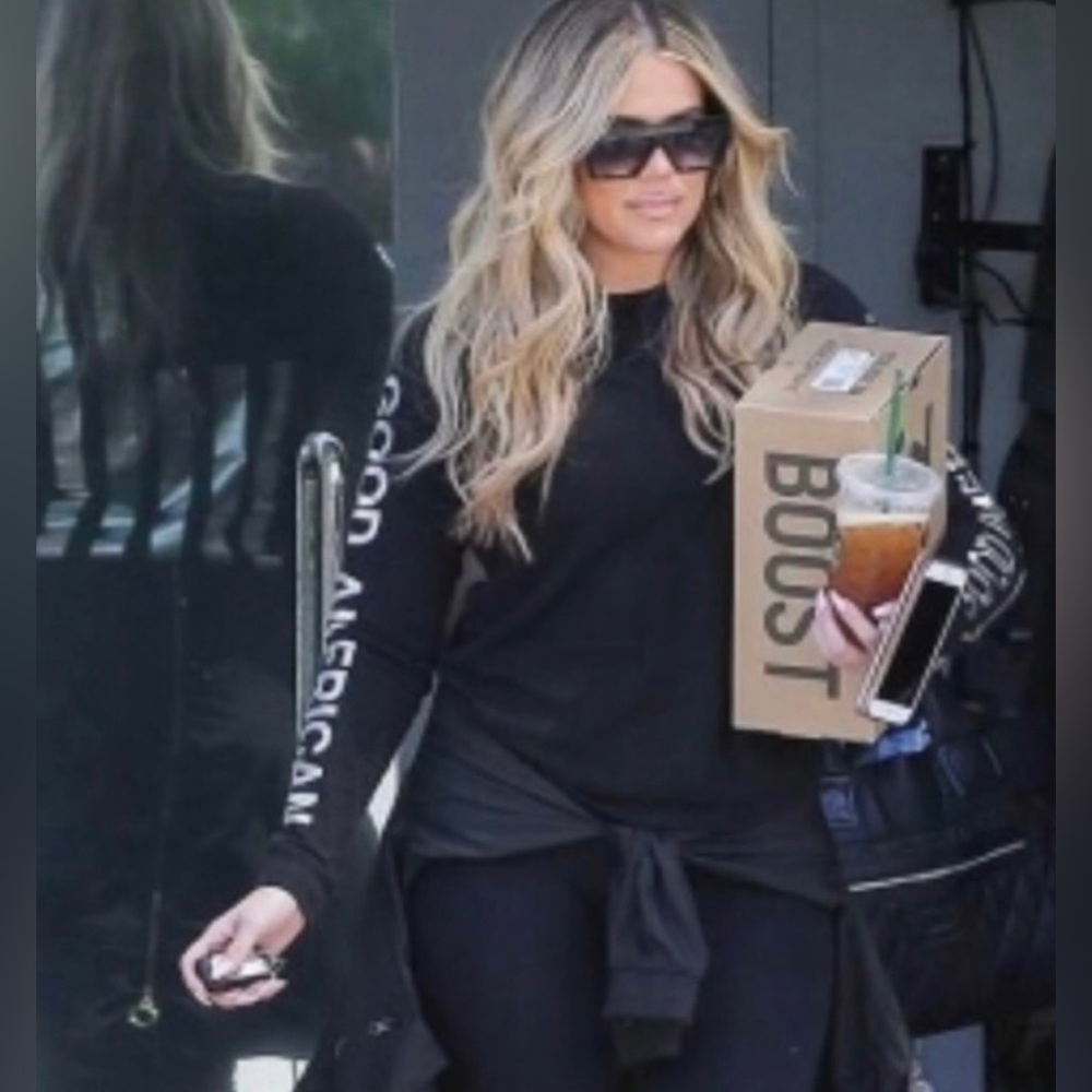 Good American Black Long Sleeve Top